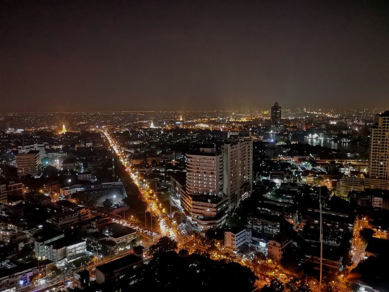 Chao Praya in Bangkok iz ptičje perspektive