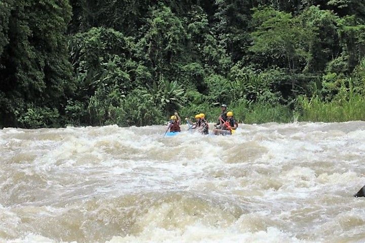 Zaradi dežja reka Pacuare močno naraste